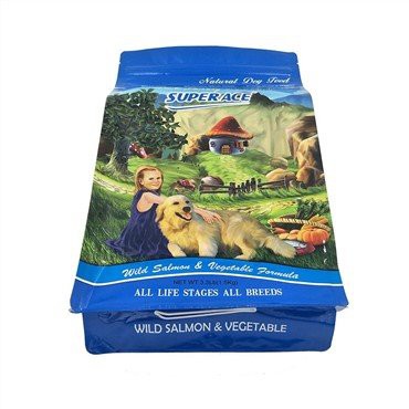 フラットボトムドッグフード包装袋ジッパー付き